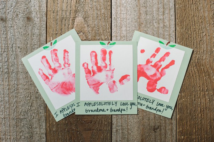 Apple Handprint Kids Craft | National Grandparents Day Gift Idea | Up North Parent