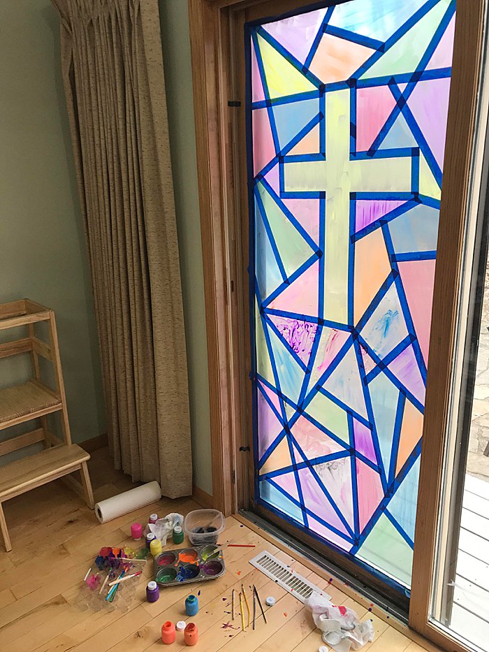How to Make a DIY Faux Stained Glass Window for Kids