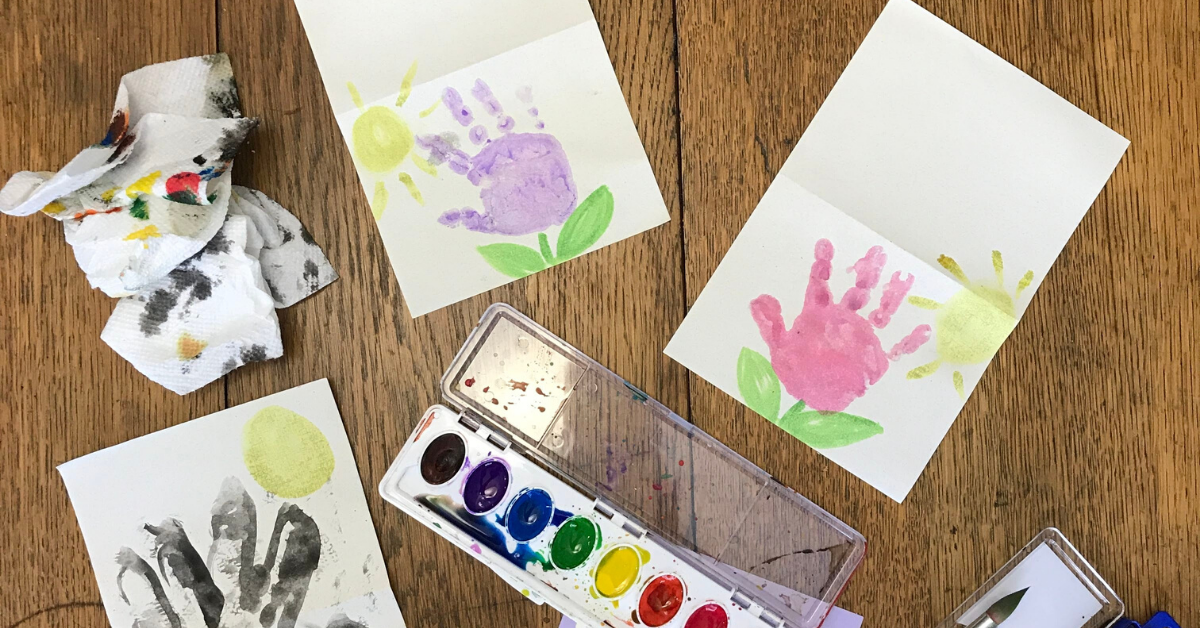 easy handprint flower cards for kids diy kids handprint