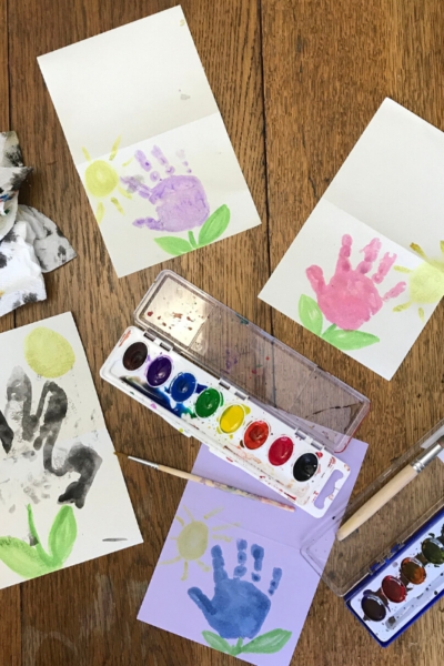 Easy Handprint Flower Cards for Kids | DIY Kids Handprint Crafts